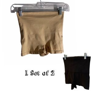 🪽1 SET OF 2: Body Beautiful S/M Beige & Black Sheath🪽